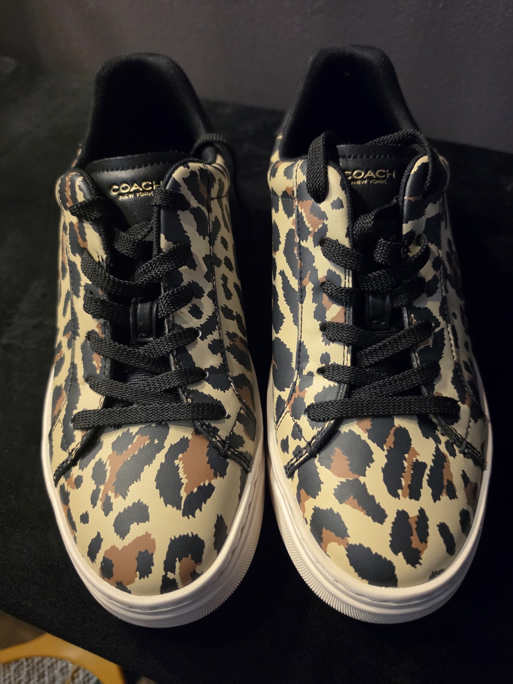 COACH High Line Leopard Print Sneakers - Like New